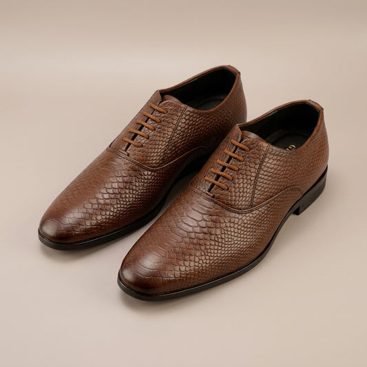 Gentle Luxe Python Texture Formal Shoes