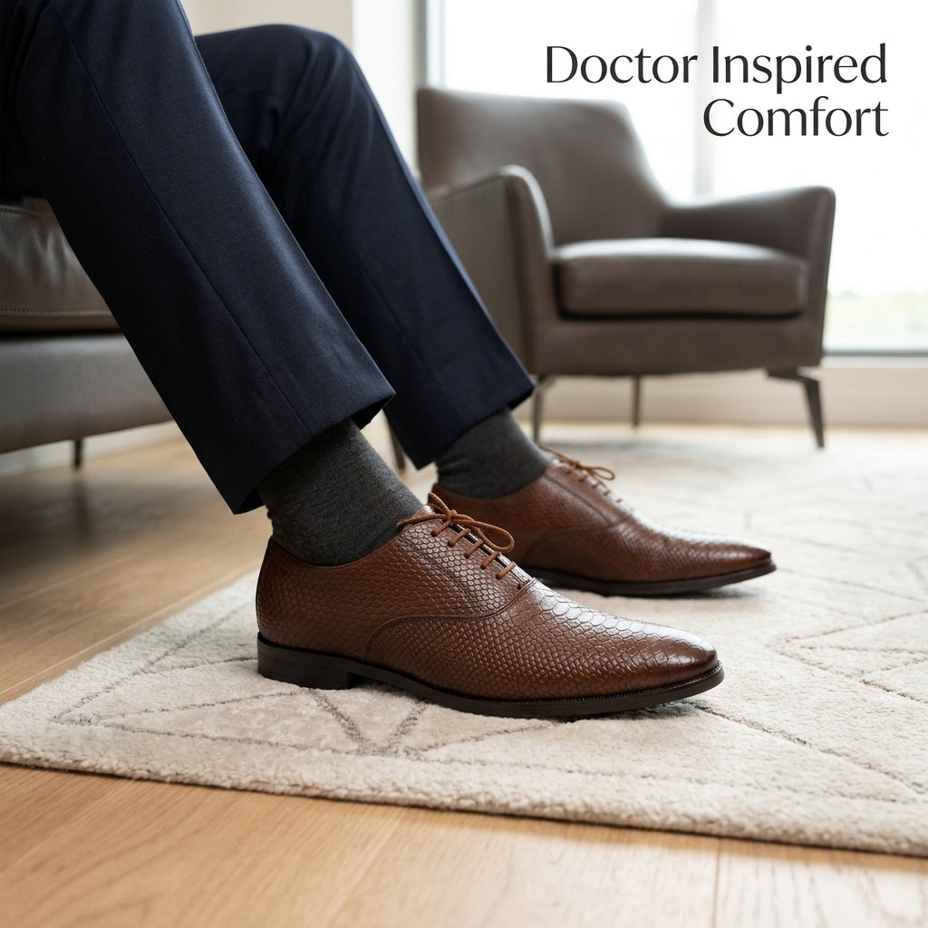 Gentle Luxe Python Texture Formal Shoes