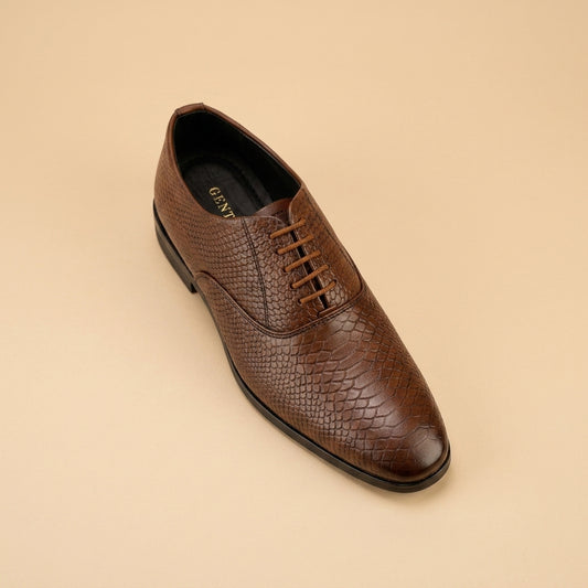 Gentle Luxe Python Texture Formal Shoes