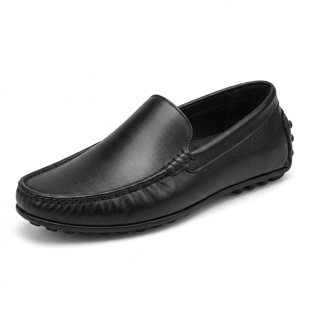 Gentle Work Executive Driving Loafers – Black | Lightweight Slip-On Comfort Shoes for Men
