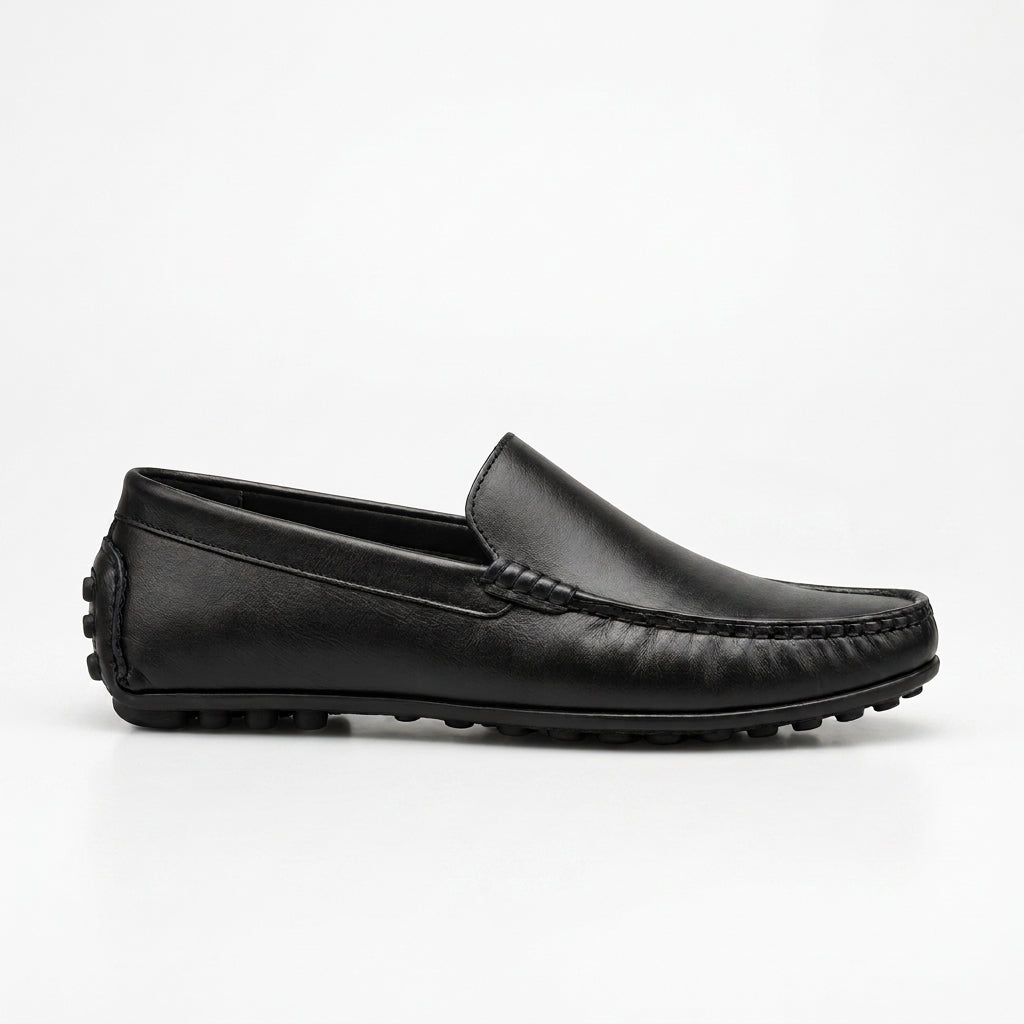 Gentle Work Executive Driving Loafers – Black | Lightweight Slip-On Comfort Shoes for Men